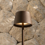 Vondel Mocha Brown Rechargeable and Cordless Lamp Perfect for Hospitality Industry – Wirelessly Rechargeable via Charging Station Tavellio