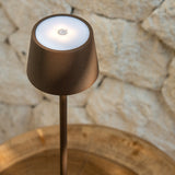 Vondel Mocha Brown Rechargeable and Cordless Lamp Perfect for Hospitality Industry – Wirelessly Rechargeable via Charging Station Tavellio