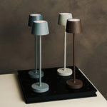 Vondel Mini Stone Grey Rechargeable and Cordless Lamp Perfect for Hospitality Industry – Wirelessly Rechargeable via Charging Station Tavellio