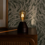 Zavi Dark Brown Rechargeable LED Table Lamp – Cordless, Dimmable, 80-Hour Battery Tavellio