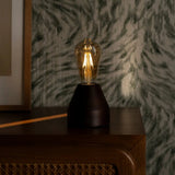 Zavi Dark Brown Rechargeable LED Table Lamp – Cordless, Dimmable, 80-Hour Battery Tavellio