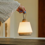Liv Light Brown Rechargeable Lamp – Leather Strap, Dimmable, Cordless - Tavellio