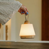 Liv Light Brown Rechargeable Lamp – Leather Strap, Dimmable, Cordless - Tavellio