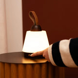 Liv Dark Brown Rechargeable Lamp – Leather Strap, Dimmable, 3 Light Modes, Cordless Tavellio