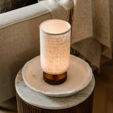 Ben Dark Brown Wooden Dark Brown Table Lamp – Rechargeable, Dimmable, USB-C Powered Tavellio