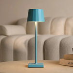 William Amsterdams Blue Rechargeable Iron Table Lamp – Dimmable, 120-Hour Battery, USB-C Tavellio