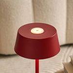Hugo Berry Red Rechargeable Iron Table Lamp - Dimmable, Stylish & Cordless Tavellio