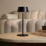 Hugo Midnight Black Rechargeable Table Lamp - Dimmable, Stylish & Cordless Tavellio