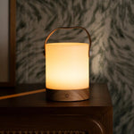Avery Light Brown Rechargeable Wooden Table Lamp – Cordless, Dimmable & USB-C Tavellio
