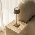 William Koala Brown Rechargeable Iron Table Lamp – Dimmable, USB-C Charging, 120-Hour Battery Life - Tavellio