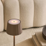 Wouter Koala Brown Rechargeable Table Lamp – Wireless Charging, Dimmable, 120-Hour Battery Life