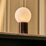 Wim Dark Brown Rechargeable Table Lamp | 3 Light Colors, Modular Lampshade & Cordless