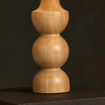 Oliver Wooden Lamp with Beige Shade | Elegant Geometric Design for Your Home Tavellio