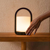George Dark Brown Wooden Lamp – Rechargeable, Dimmable & Portable Tavellio