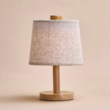 Rover Light Brown  Wooden Rechargeable Lamp | Cordless, Dimmable with Fabric Shade Tavellio