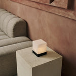 Top view of Yce Black Lamp, highlighting minimalist design