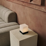 Top view of Yce Black Lamp, highlighting minimalist design