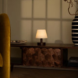 Teddy Dark Brown Wooden Rechargeable Table Lamp | Dimmable & Cordless with 80 Hours Battery Life Tavellio