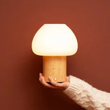 Fynn Light Brown Wooden Lamp – Rechargeable, Dimmable & Stylish Tavellio
