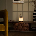 Liv Dark Brown Rechargeable Lamp – Leather Strap, Dimmable, 3 Light Modes, Cordless Tavellio