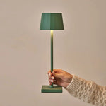 Wouter Sage Green Rechargeable Table Lamp – Wireless Charging, Dimmable, 120-Hour Battery Life Tavellio