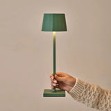 Wouter Sage Green Rechargeable Table Lamp – Wireless Charging, Dimmable, 120-Hour Battery Life Tavellio