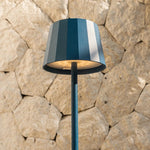 Wouter Delftware Blue Rechargeable Table Lamp – Wireless Charging, Dimmable, 120-Hour Battery Life Tavellio