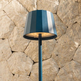 Wouter Delftware Blue Rechargeable Table Lamp – Wireless Charging, Dimmable, 120-Hour Battery Life Tavellio