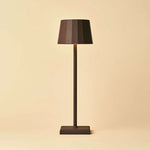 Wouter Mocha Brown Rechargeable Table Lamp – Wireless Charging, Dimmable, 120-Hour Battery Life