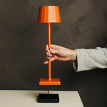 Wouter Orange Blossom Rechargeable Table Lamp – Wireless Charging, Dimmable, 120-Hour Battery Life Tavellio