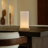 Zayn Light Brown Wooden Rechargeable Lamp l Dimmable & Cordless & Good Battery - Tavellio