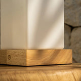 Zayn Light Brown Wooden Rechargeable Lamp l Dimmable & Cordless & Good Battery - Tavellio