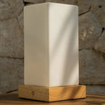 Zayn Light Brown Wooden Rechargeable Lamp l Dimmable & Cordless & Good Battery - Tavellio