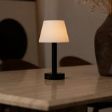 Zoë Black Wooden Rechargeable Table Lamp | Dimmable & Portable | 80-Hour Battery Life Tavellio