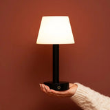 Zoë Black Wooden Rechargeable Table Lamp | Dimmable & Portable | 80-Hour Battery Life Tavellio