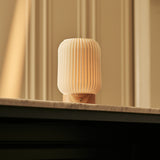 Alba Light Brown Wooden Rechargeable Table Lamp | Cordless, 3 Light Modes & Dimming Function