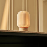 Alba Beige – Travertino Classico Travertine Rechargeable Table Lamp | Cordless, 3 Light Modes & Dimming Function