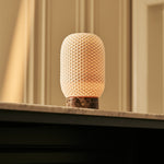 Aurora Dark Brown – Emperador Dark Marble Cordless Table Lamp | 3D-Printed Porcelain, Dimmable & Up to 100 Hours of Battery Life