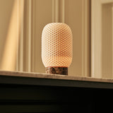 Aurora Dark Brown – Emperador Dark Marble Cordless Table Lamp | 3D-Printed Porcelain, Dimmable & Up to 100 Hours of Battery Life