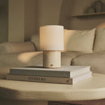 Cuyp Red – Rosso Levanto Marble Rechargeable Table Lamp | Cordless, USB Rechargeable & Up to 100 Hours of Light